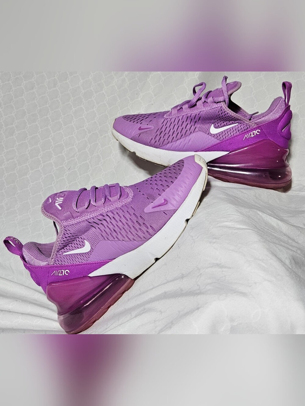 Nike Air Max 270 Lavender Foam Athletic Shoes Youth 5.5Y (Rrr)